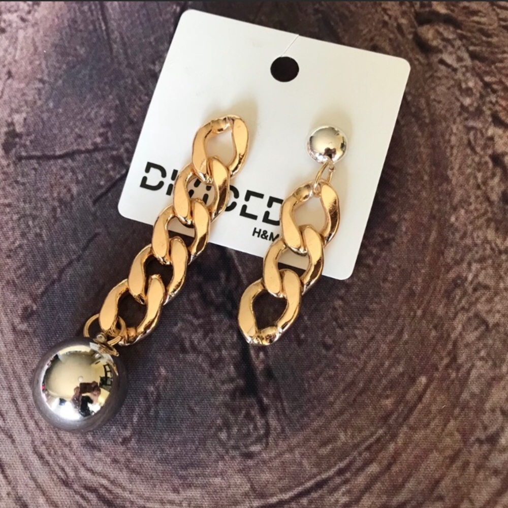 H&M Chainlink Statement Earrings
